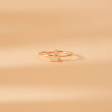 18k solid gold capital letter ring