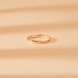 minimalistic ring in solid yellow gold