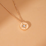 minimalistic star disc pendant