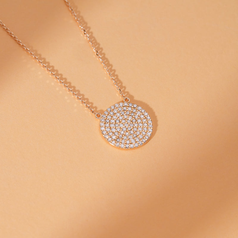 Diamond Disc Necklace, Natalia