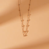 cable chain with petite balls necklace chain in solid gold