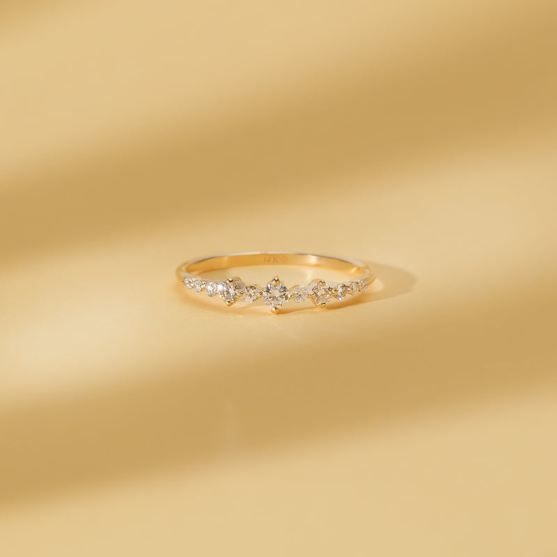 natural diamond gold ring