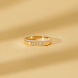 rectangular thick gold band