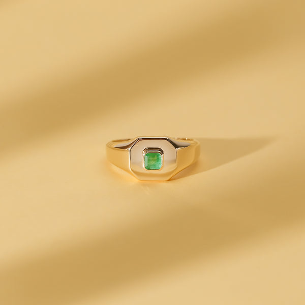 L'ATELIER NAWBAR Yellow Gold, Diamond and Malachite Bond Street Pinky Ring  | Harrods UK