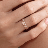 Dainty Stacking Ring with Natural White Diamonds