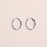 14k solid gold oval hoop earrings