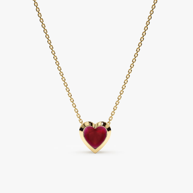 yellow gold ruby pendant