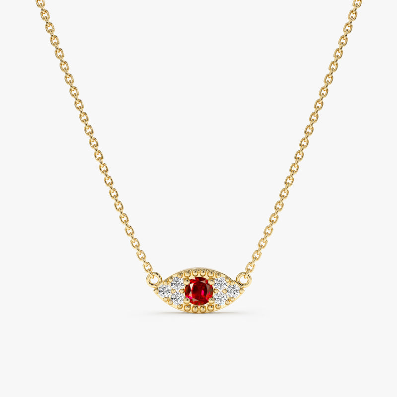 Ruby evil store eye necklace