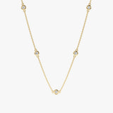 Yellow Gold Diamond By The Yard Necklace