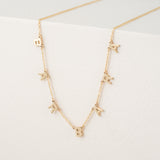 Plain solid Gold Name Necklace with letter charms