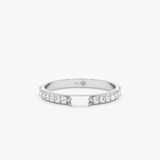 Diamond and Baguette Opal Ring, Madilyn