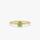 Diamond Birthstone Ring August Peridot