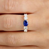 Lab Grown Diamond and Sapphire Ring, Meredith