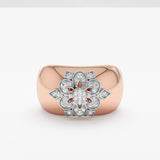 Floral Diamond Dome Ring, Araceli