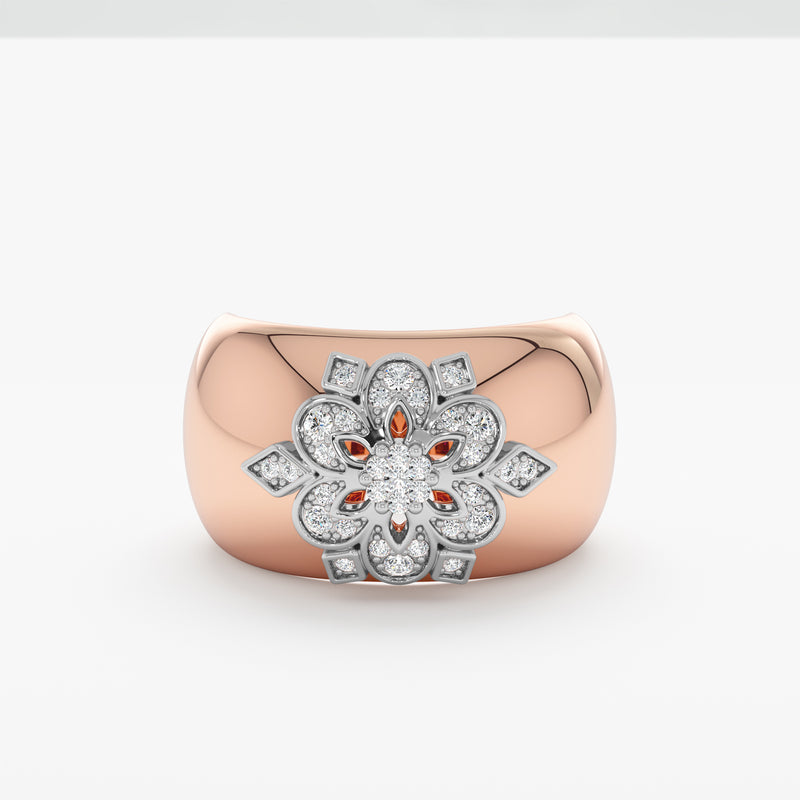 Floral Diamond Dome Ring, Araceli