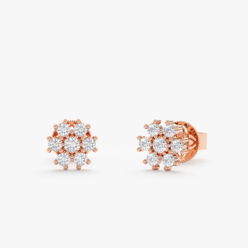  10k, 14k, 18k Solid Rose Gold Studs