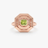 Octagon Peridot Signet Ring, Viviana