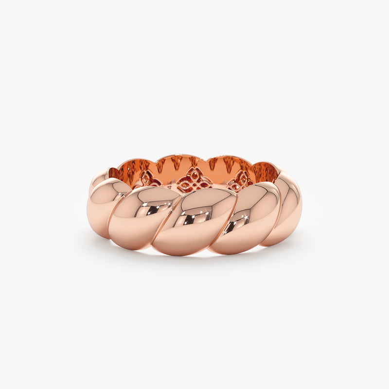 Solid Gold Croissant Ring, Barbara