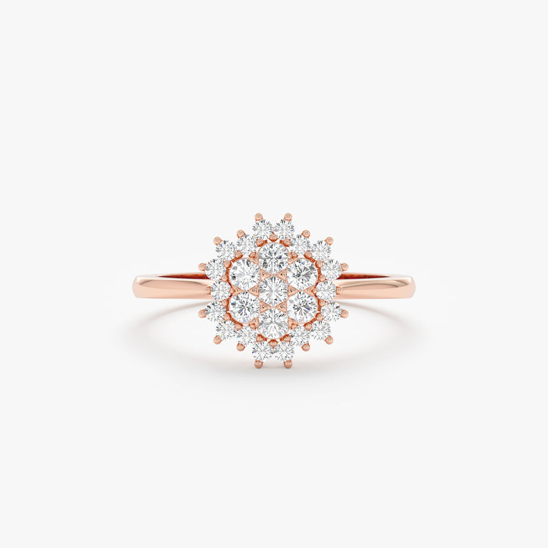 Diamond Starburst Engagement Ring, Dream