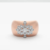 Vintage Floral Diamond Dome Ring, Theodora