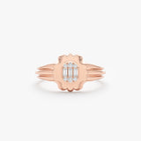 Clover Diamond Signet Ring, Madison