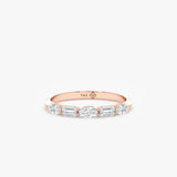 Lab-Grown Diamond Marquise and Emerald cut Wedding Ring, Emmaly