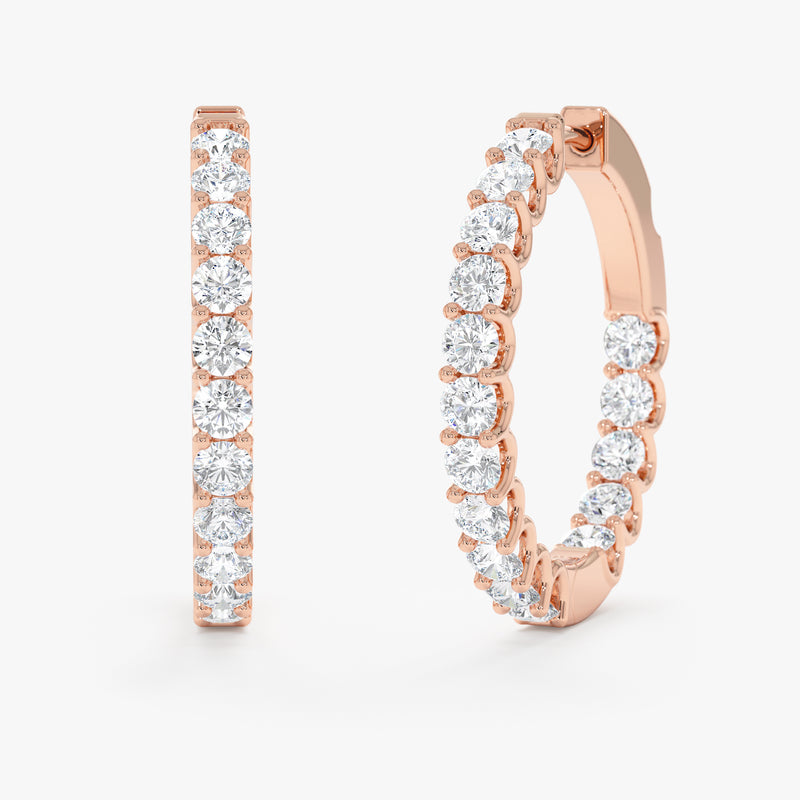 2.6ctw Lab Grown Diamond Hoop Earrings, Hafsa