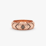 Black Diamond Chevron Ring, Lilith