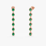 Stacked Emerald Dangle Earrings, Heather