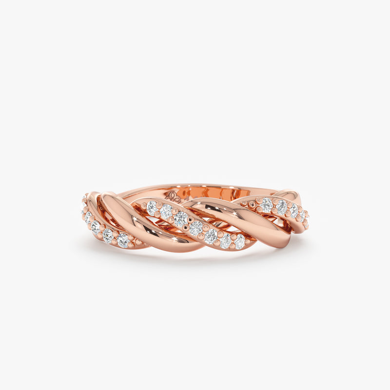 Bold Twisted Diamond Ring, Chava