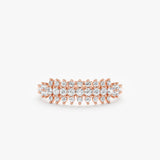 Wide Diamond Cluster Ring, Levan