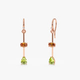 Citrine Peridot Drop Earrings, Yareli