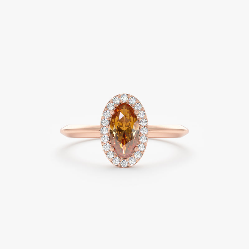 Citrine Diamond Cocktail Ring, Khadija