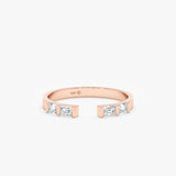 Natural Diamond Rose Gold Stacking Ring