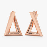 Chunky Statement Earrings In Rose Gold