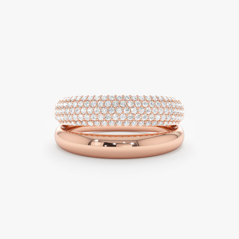 14k rose gold diamond ring