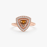  14k or 18k Solid Rose Gold Statement Ring