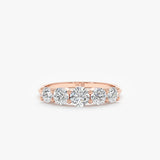 Minimalist Diamond Ring, Half-Eternity Ring, Alia