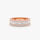 rose gold wide diamond ring