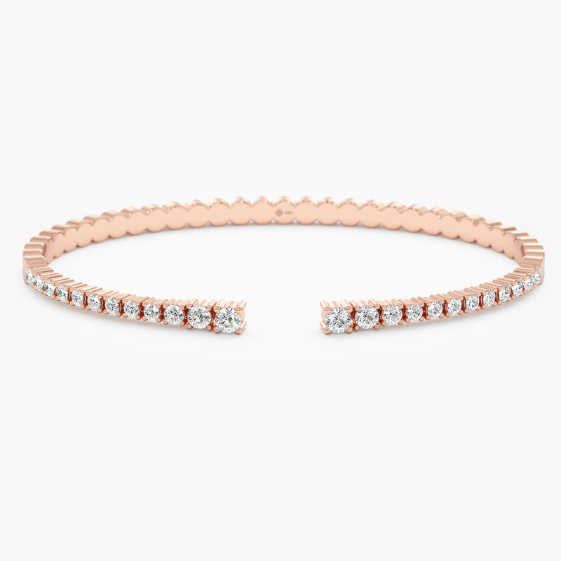 Diamond Open Cuff Bracelet, Alina