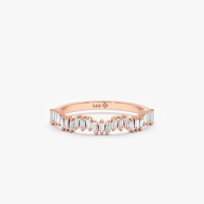 april birthstone white diamond ring in solid rose gold