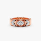 rose gold diamond wedding band