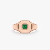 handcrafted in solid 18k gold emerald ring