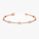 rose gold diamond bangle