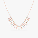 Gold Diamond Fringe Necklace, Bria