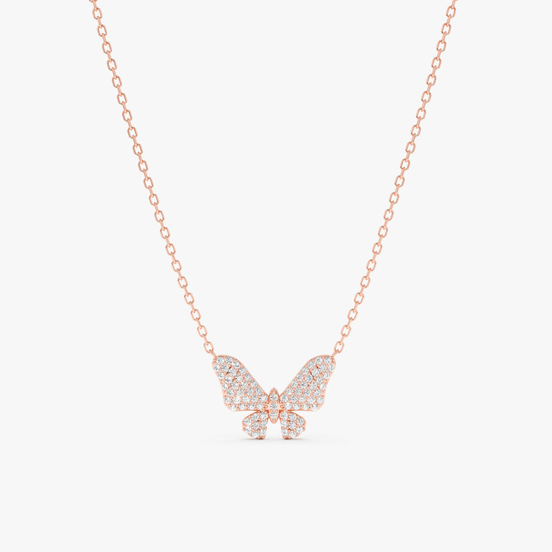 Diamond Butterfly Necklace, Kimora