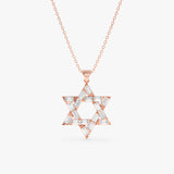 Baguette Diamond Star of David Pendant Necklace, Batya