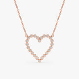 Bezel Diamond Heart Necklace, Ildi