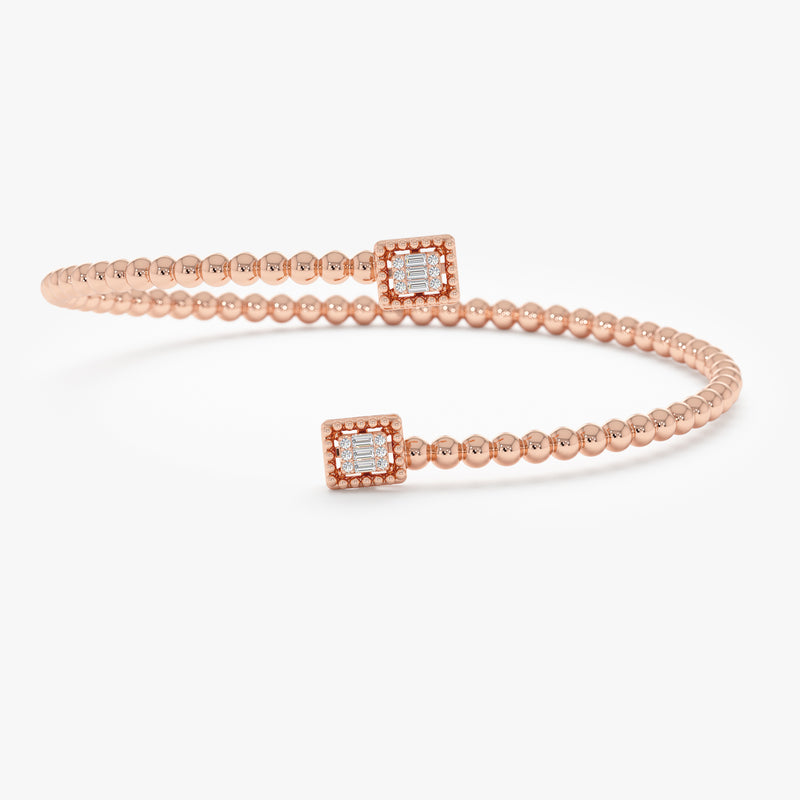 Beaded Diamond Cuff Bracelet, Yani