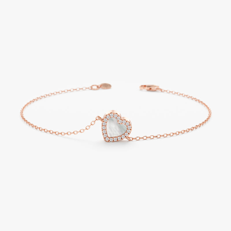 rose gold dainty pearl bracelet